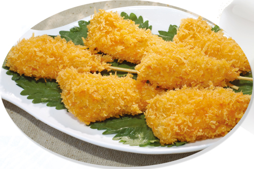 紫苏竹荚鱼串